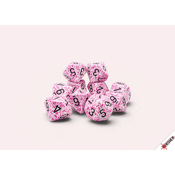 Chessex - Speckled Ten D-10 Set - Pink