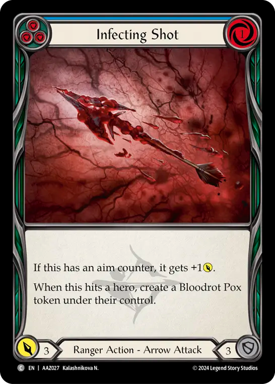 Tir infectant (bleu)