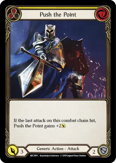 Poussez le point (jaune)