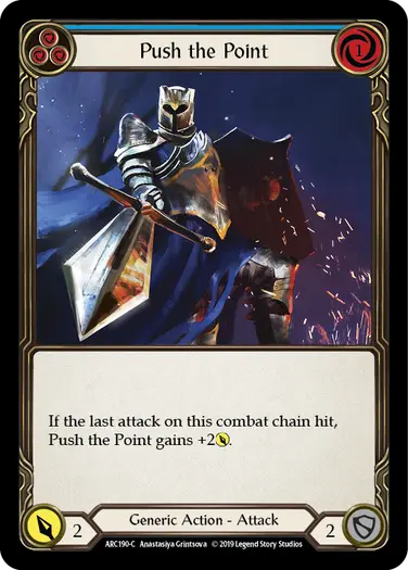 Poussez le point (bleu)