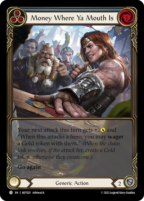 L'argent là où est ta bouche (bleu)