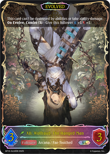 XII. Wolfraud, The Hanged Man (Evolved)
