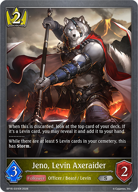 Jeno, Levin Axeraider