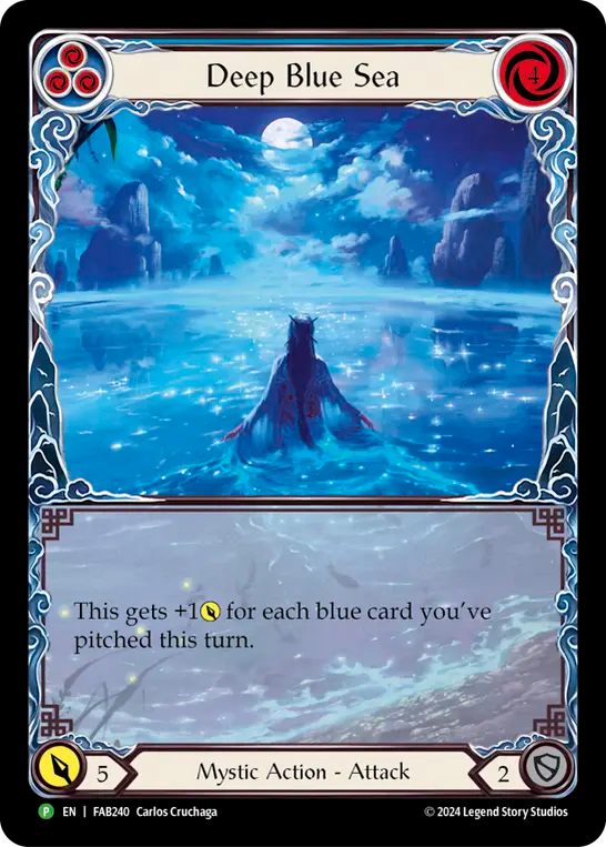 La mer d'un bleu profond