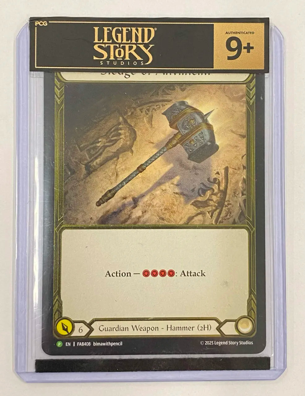 FAB Slab - Sledge of Anvilheim Gold Cold Foil Toploader
