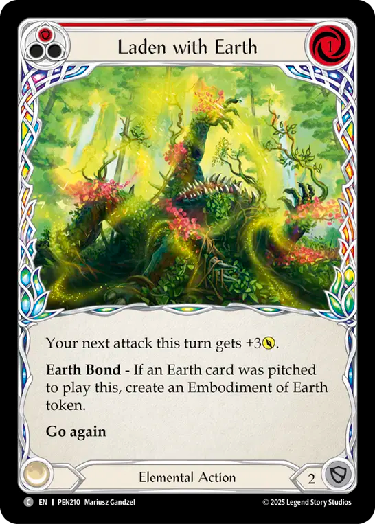 Laden With Earth (Red)