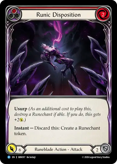 Disposition runique (rouge)
