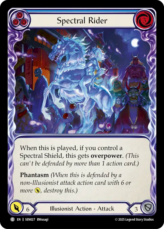 Cavalier spectral (bleu)