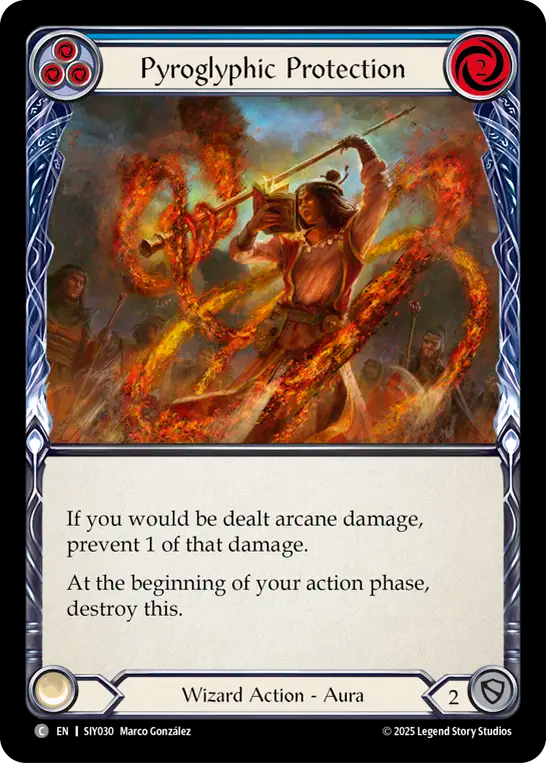 Protection pyroglyphique (bleu)