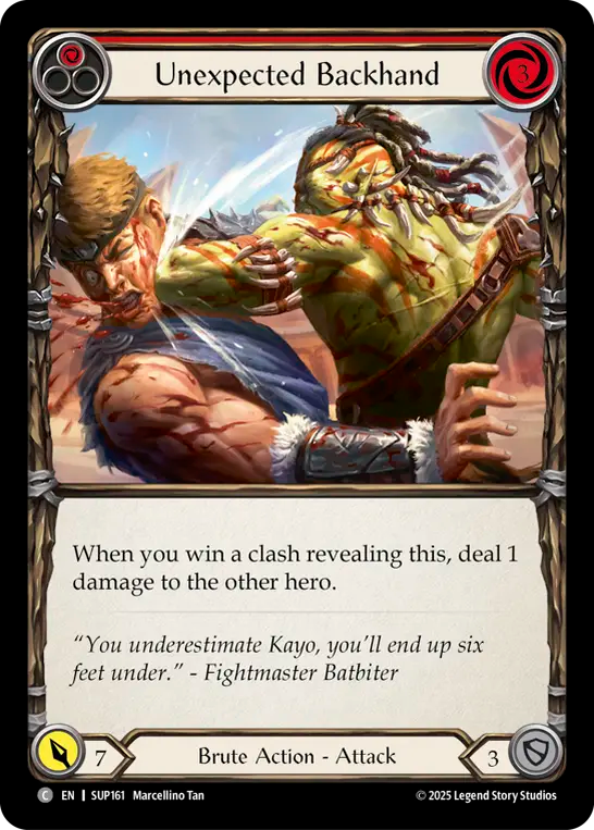 Unexpected Backhand (Red)