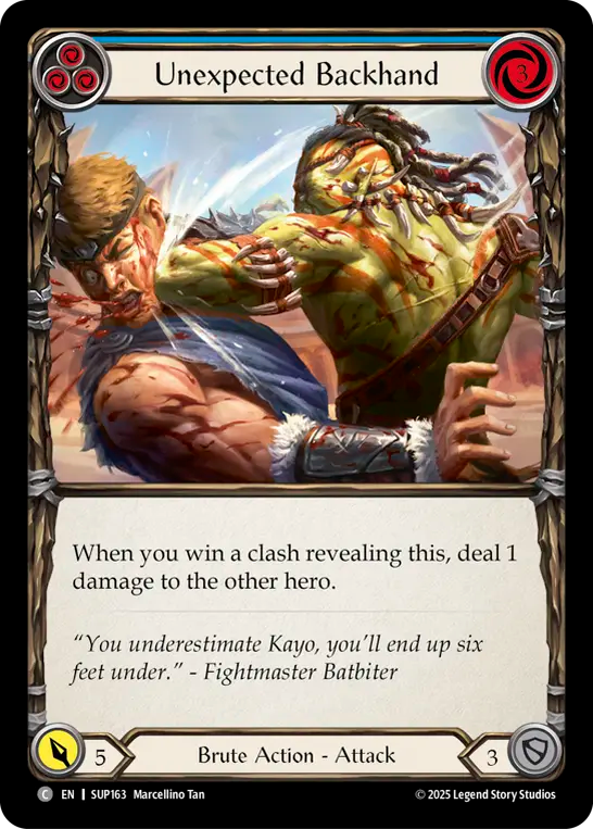 Unexpected Backhand (Blue)