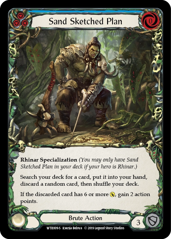 Plan esquissé au sable (bleu)