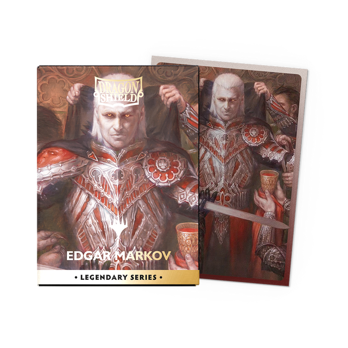 Dragon Shield MTG Legendary Series Edgar Markov Matte Dual Art Sleeves, 100-pack box and sleeve design