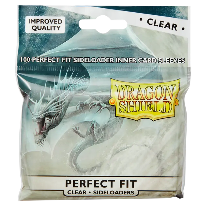 Dragon Shield Perfect Fit Sideloaders Clear Standard Size 100 pack front packaging