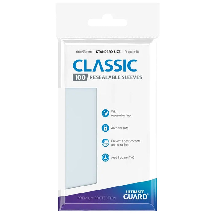 Ultimate Guard Classic Standard Size Resealable Sleeves - 100 Pack