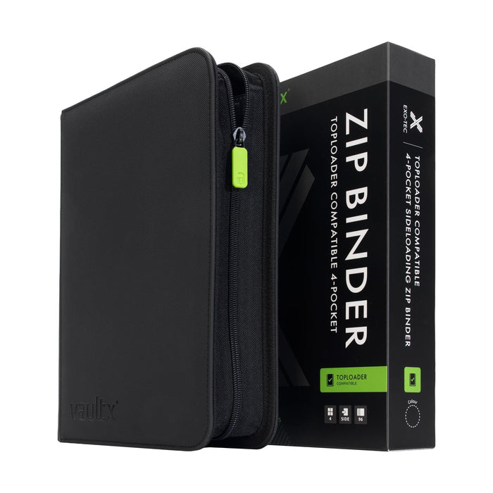 Black Vault X 4-pocket Exo-Tec toploader zip binder with retail box