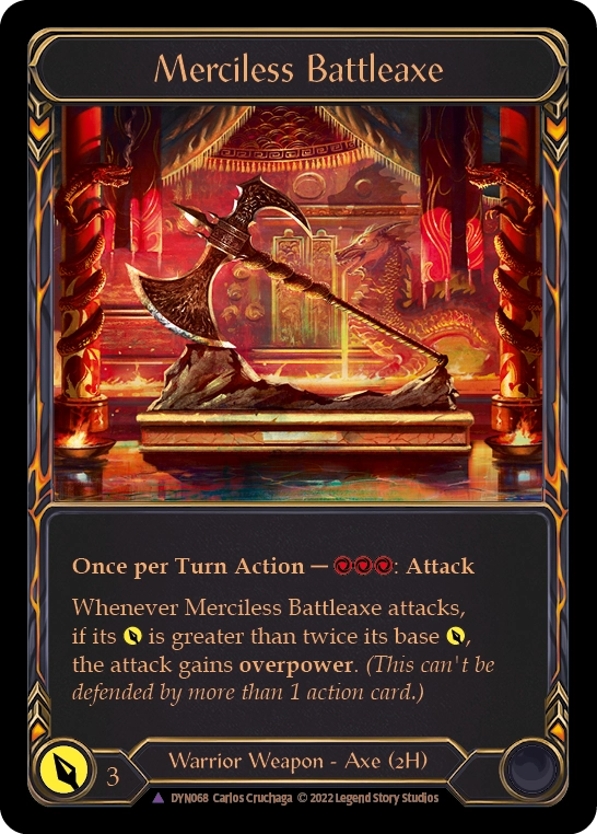 Hache de combat impitoyable