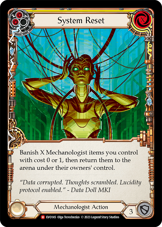 Réinitialisation du système (jaune)