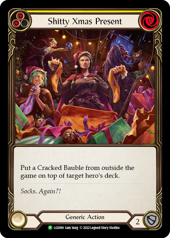 Cadeau de Noël merdique (jaune)