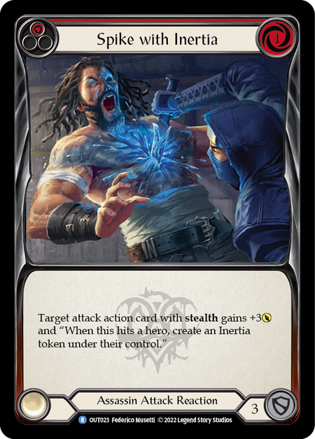 Spike avec inertie (rouge)