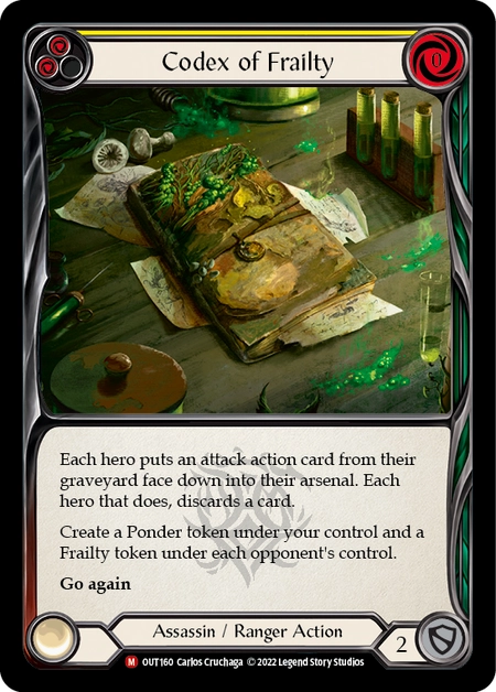 mtg card codex Codex of Frailty (Yellow) – Thistle Tavern
