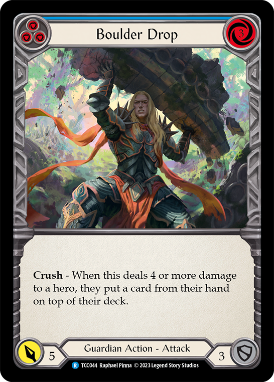 Chute de rocher (bleu)