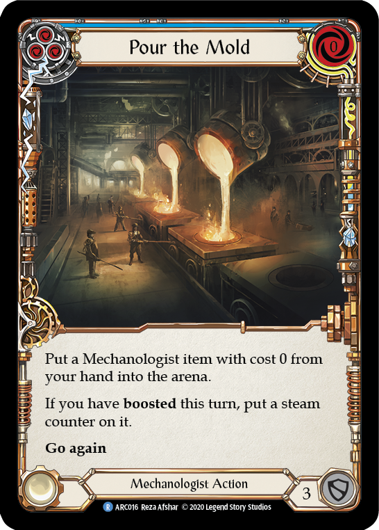 Versez le moule (bleu)