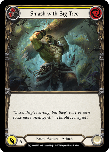 Écraser avec un grand arbre (jaune)