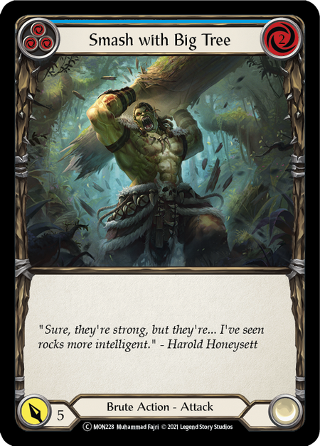 大木でスマッシュ(青)