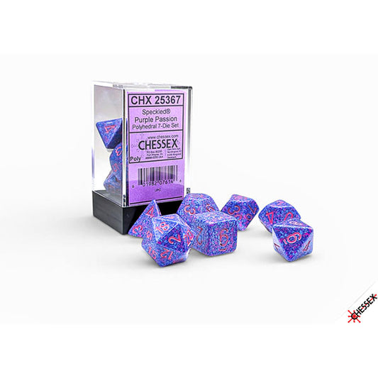 Chessex - Speckled Polyhedral 7-Die Set - Purple Passion