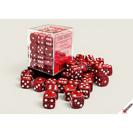 Chessex - Speckled 12mm Dice Block - Lava Stone