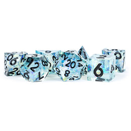 Fanroll - Handcrafted Sharp Edge Resin Dice Set: Captured Frost