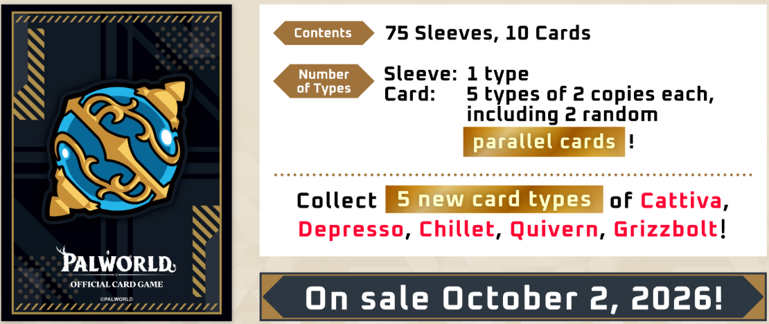 Palworld OFFICIAL CARD GAME - Sleeve & Card Set Vol.1
