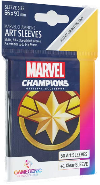 Gamegenic Marvel Champions - Pochettes artistiques Captain Marvel (50 ct.)