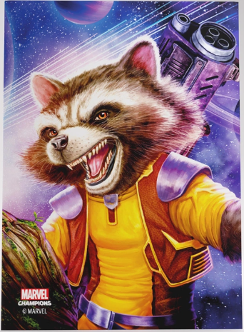 Gamegenic Marvel Champions - Pochettes artistiques Rocket Raccoon (50 ct.)