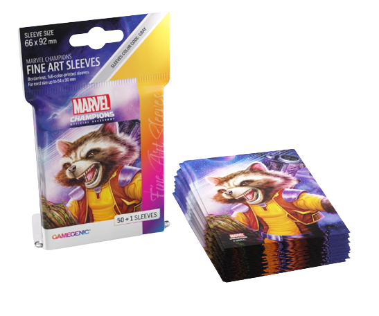 Gamegenic Marvel Champions - Pochettes artistiques Rocket Raccoon (50 ct.)