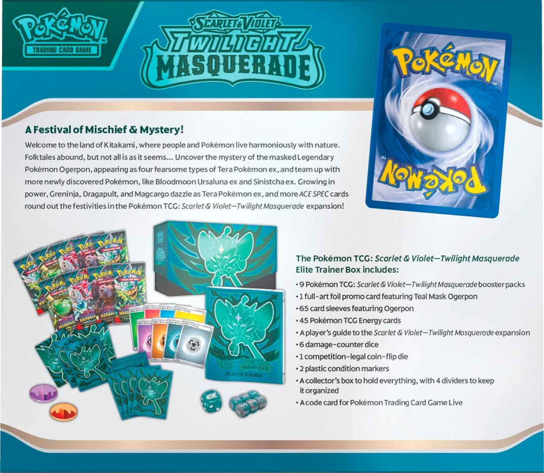 Boîte d'entraînement d'élite Pokémon Écarlate et Violet 6 Twilight Masquerade