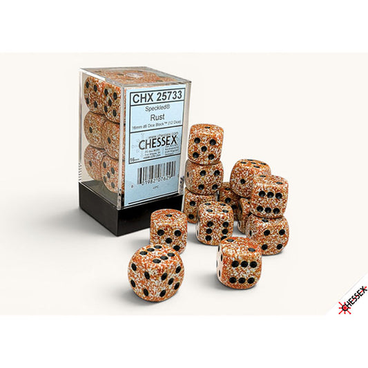 Chessex - Speckled 16mm Dice Block - Rust