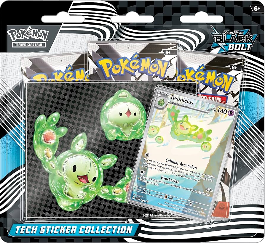 Pokemon Scarlet & Violet 10.5 - Black Bolt - Tech Sticker Collection Reuniclus