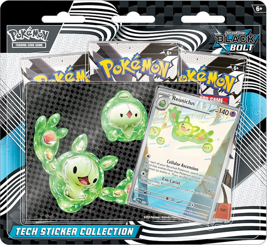 Pokemon Scarlet & Violet 10.5 - Black Bolt - Tech Sticker Collection Reuniclus