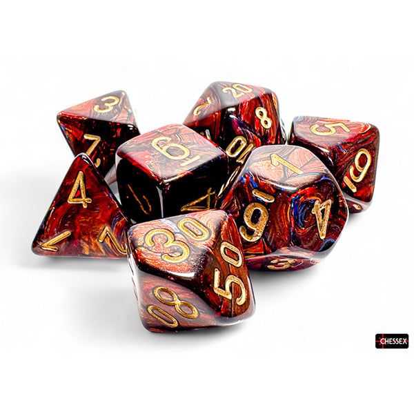 Chessex - Mega-Hedral Wave 2 7 Dice Set - Scarab Blue Blood