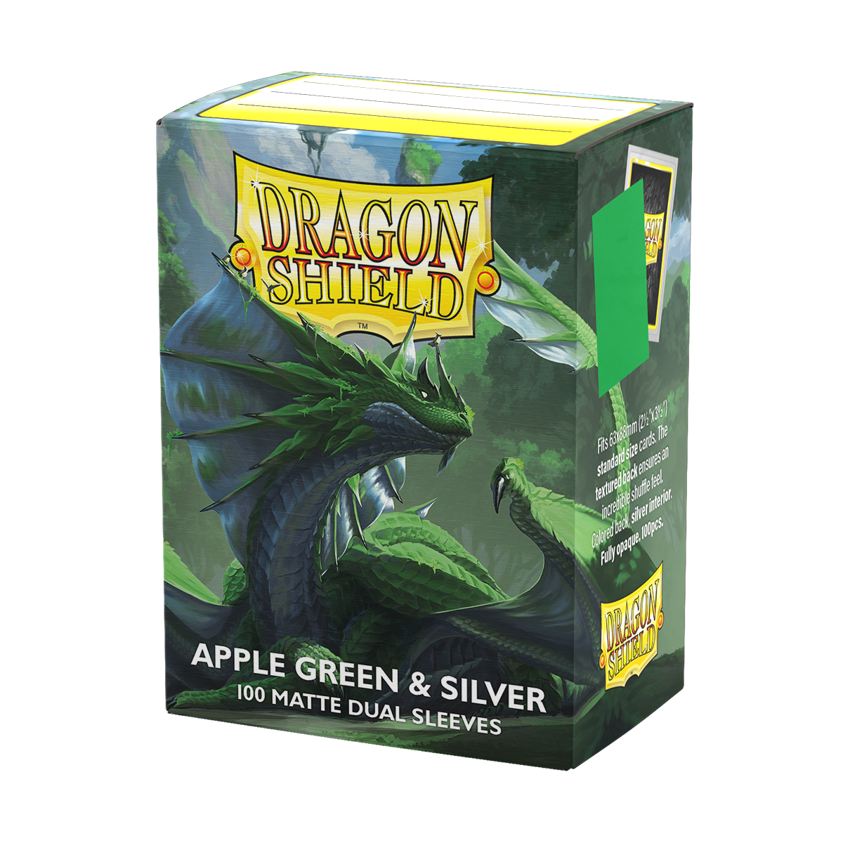 Dragon Shield – Standard size – Dual Matte – Apple Green & Silver