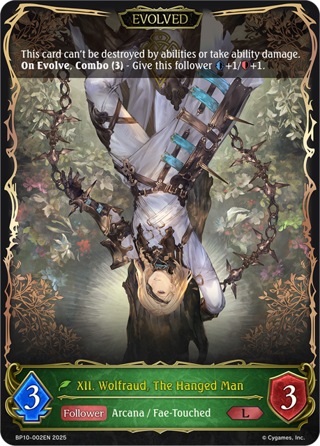 XII. Wolfraud, The Hanged Man (Evolved)