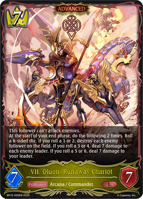 VII. Oluon, Runaway Chariot
