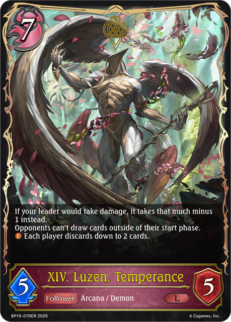 XIV. Luzen, Temperance