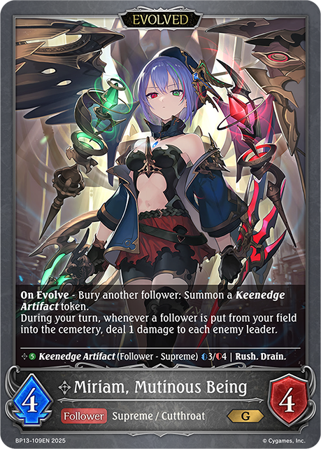 Miriam, Mutinous Being (Evolved)
