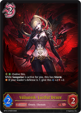 Valnareik, Lustful Desire