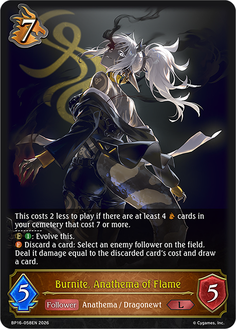 Burnite, Anathema of Flame