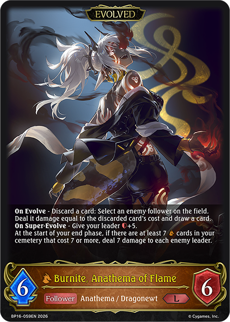 Burnite, Anathema of Flame (Evolved)