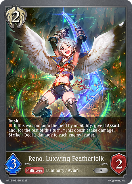 Reno, Luxwing Featherfolk 